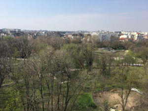View of cismigiu parc from apartment terrace