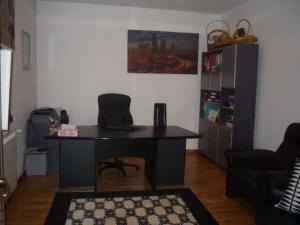 home office with table and chair